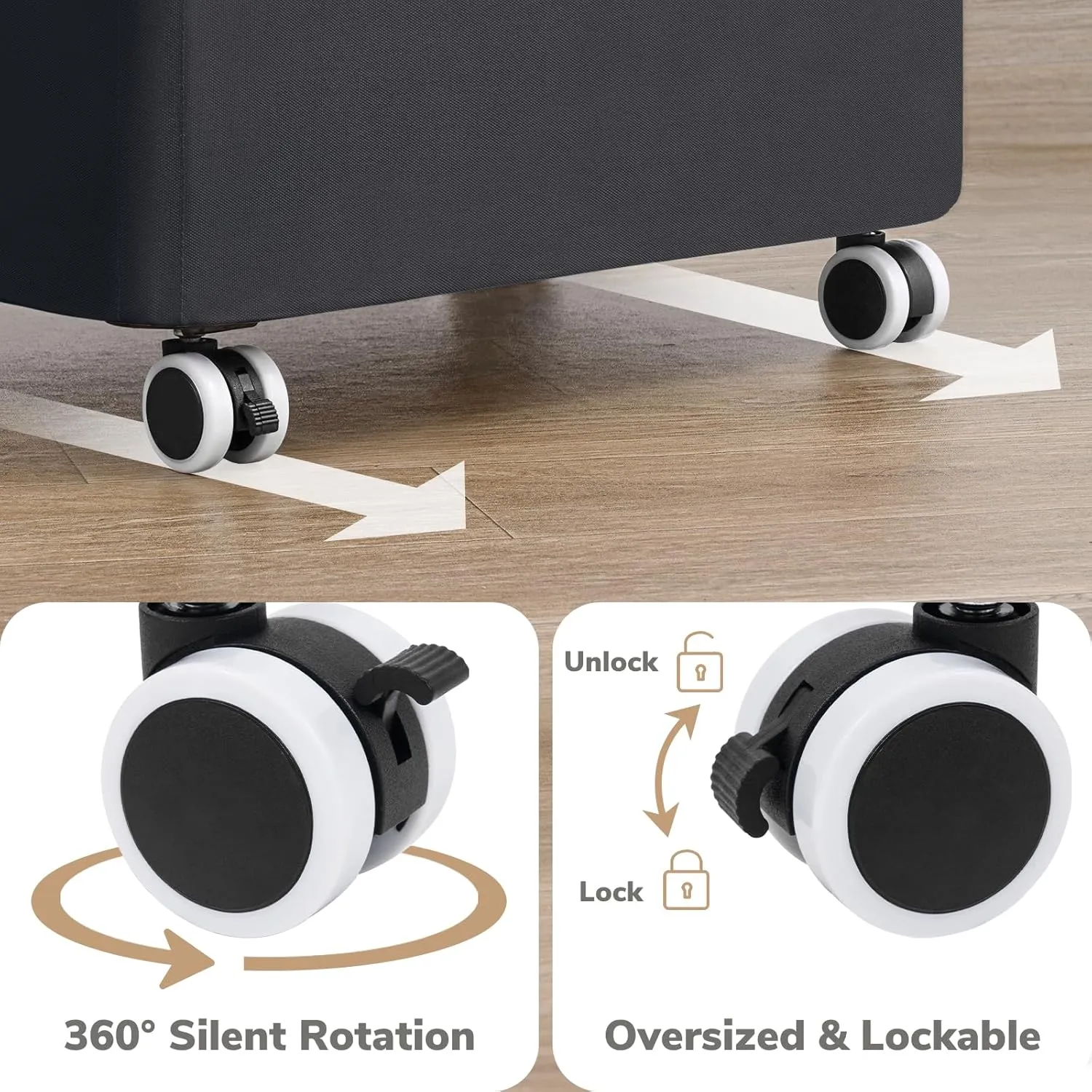 Goodpick Laundry Basket with Wheels, 100L Rolling Laundry Hamper with Lid Clothes Hampers for Laundry with Removable Wash Bag Large Clothes Basket for Bedroom, Bathroom, Black