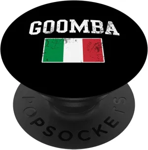 Goomba Italian Flag Italia Italy Vintage Distressed PopSockets Swappable PopGrip