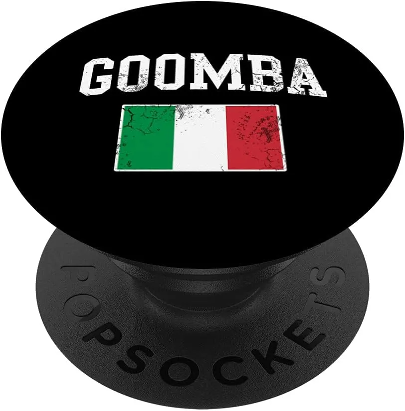 Goomba Italian Flag Italia Italy Vintage Distressed PopSockets Swappable PopGrip