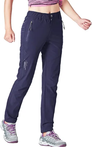 Gopune Women's Outdoor Hiking Pants Lightweight Quick Dry Water Resistant Mountain Trouser
