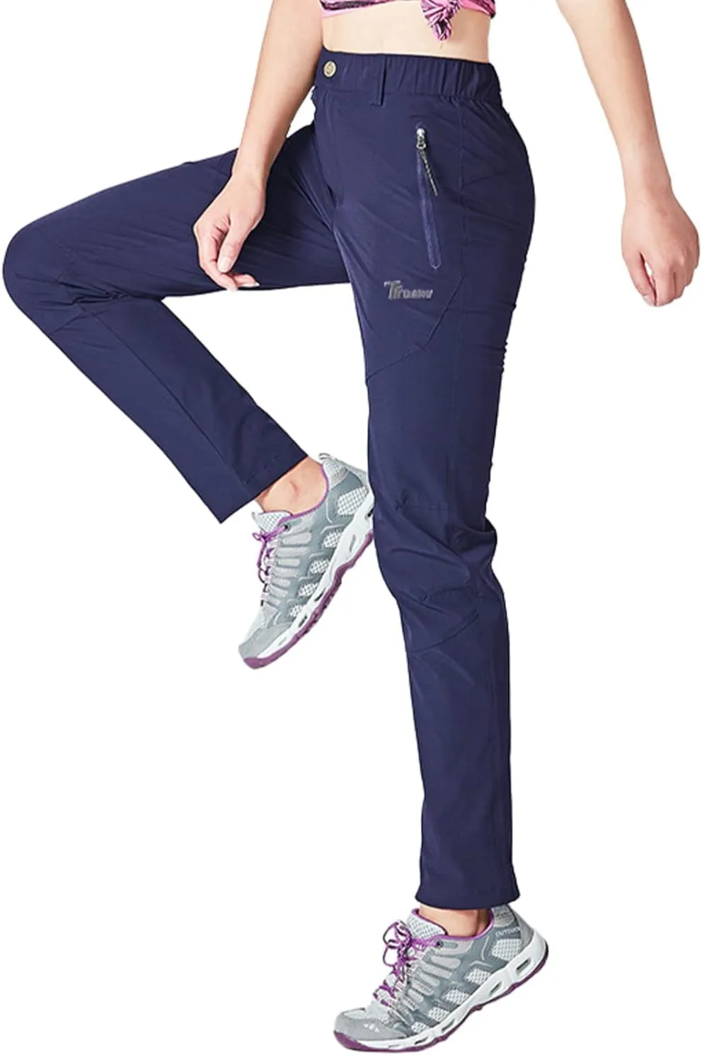Gopune Women's Outdoor Hiking Pants Lightweight Quick Dry Water Resistant Mountain Trouser