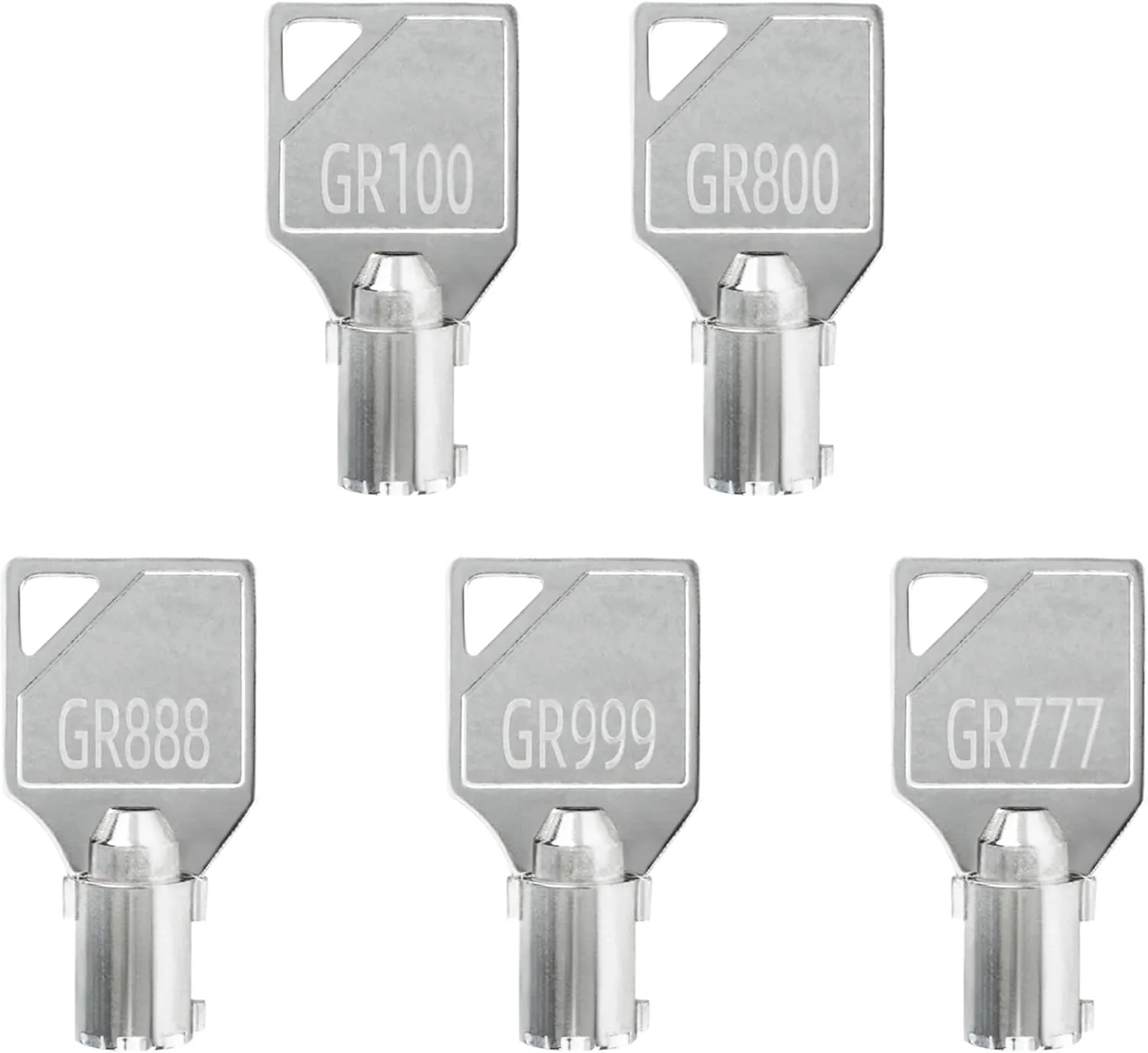 GR777 & GR800 & GR888 & GR100 & GR999 Washer Dryer Machine Key for Greenwald Speed Queen Commercial, Coin Laundry Machine Keys Set of 5