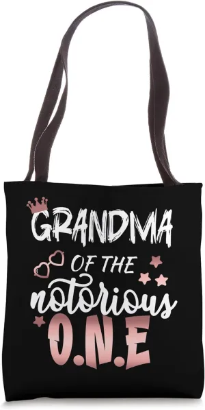 Grandma Of The Notorious One First Birthday Hip Hop Fun Tote Bag