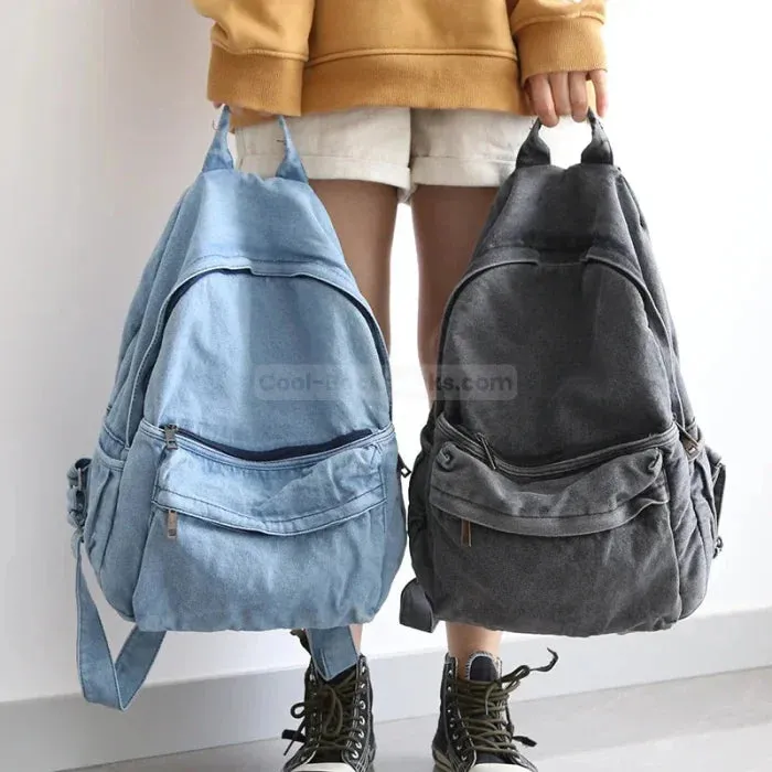 Gray middle school backpack