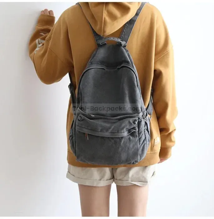 Gray middle school backpack