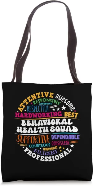 Groovy Behavioral Health Squad Specialist Behavior Analyst Tote Bag