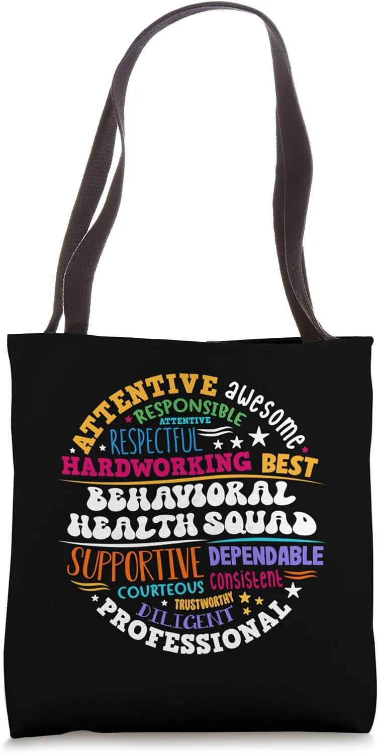 Groovy Behavioral Health Squad Specialist Behavior Analyst Tote Bag