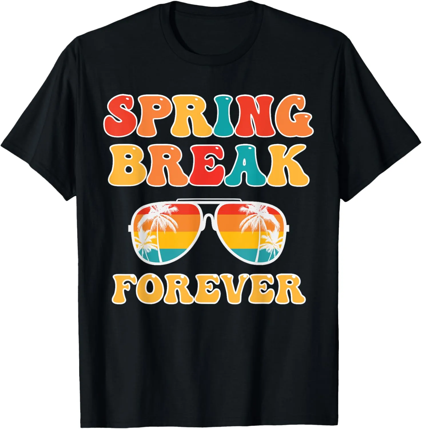 Groovy Retro Spring Break Forever Family Beach Vacations T-Shirt