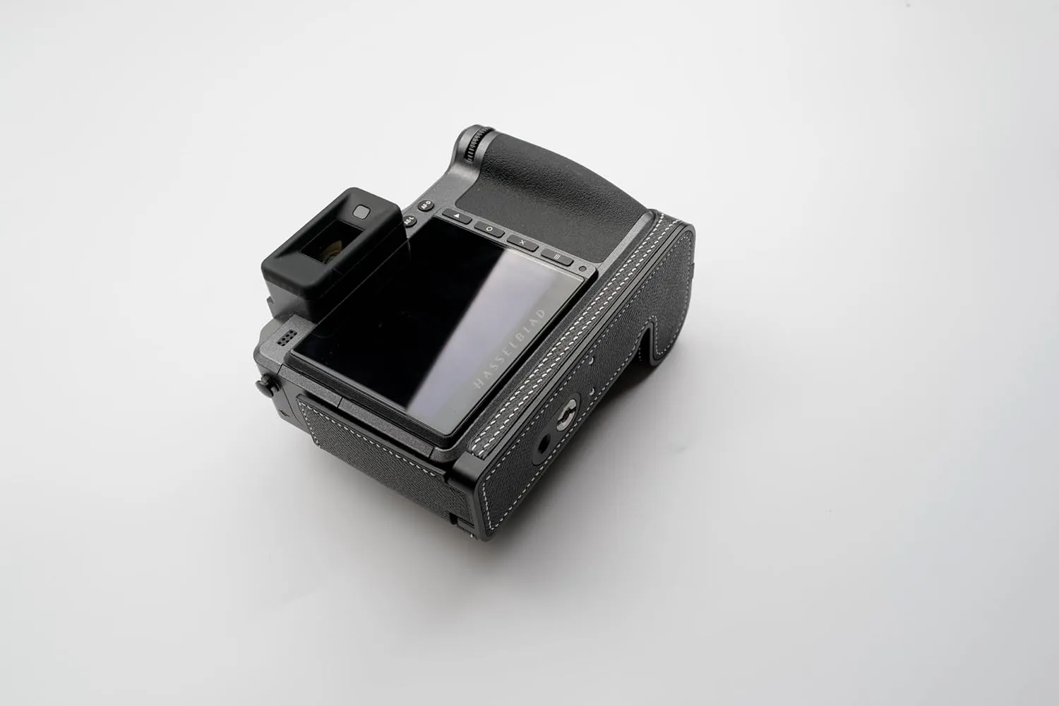 Handmade Genuine Leather Camera Half Case for Hasselblad X2D 100C - Top Layer Cowhide Body   Metal Base Plate   Hand Shank 3-in-1 Design (Black)
