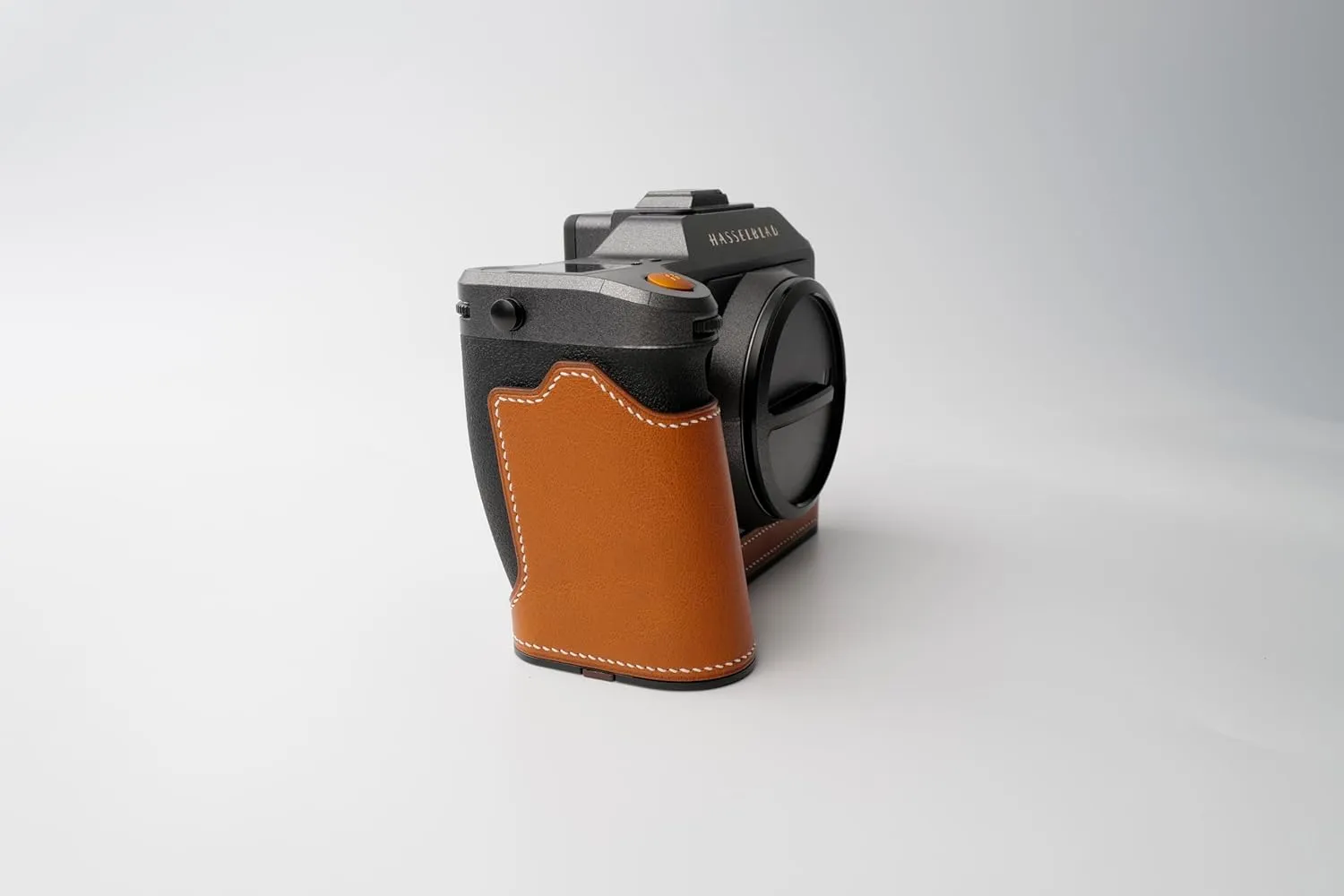 Handmade Genuine Leather Camera Half Case for Hasselblad X2D - Top Layer Cowhide Body   Metal Base Plate   Hand Shank 3-in-1 Design (Brown-mbox)