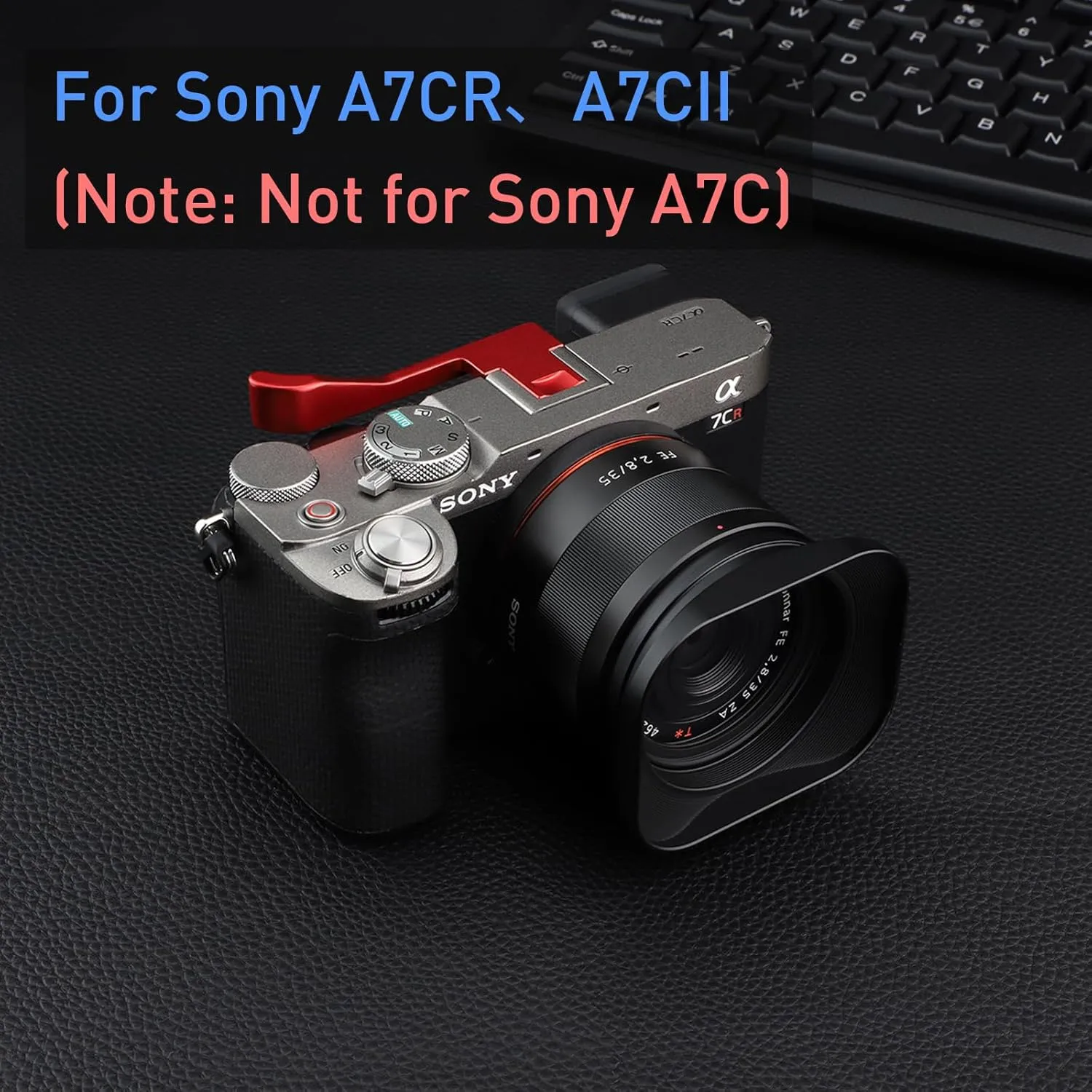 Haoge Metal Thumb Up for Sony α7CR,A7CII Alpha 7CII,ILCE-7CII,Camera Accessories Red THB-A7CII-R Hot Shoe Rest Hand Grip