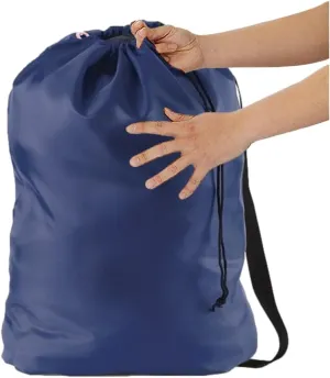 Heavy Duty Laundry Bag w/Shoulder Strap, 22" x 28", 210 Denier Polyester, Holds 2 Loads or 35 lbs, Plus 1 Lavender Sachet (NAVY BLUE)