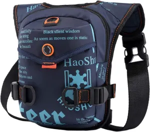 Hebetag Nylon Drop Leg Bag Hiking Waist Pack for Men Women Tactical Motorcycle Bike Cycling Riding Travel Outdoor Sports Fanny Pouch