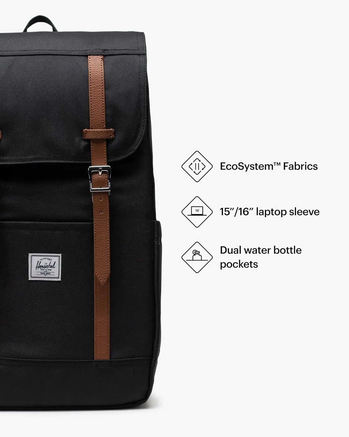 Herschel Supply Co. Retreat Backpack, Black, Standard-23L