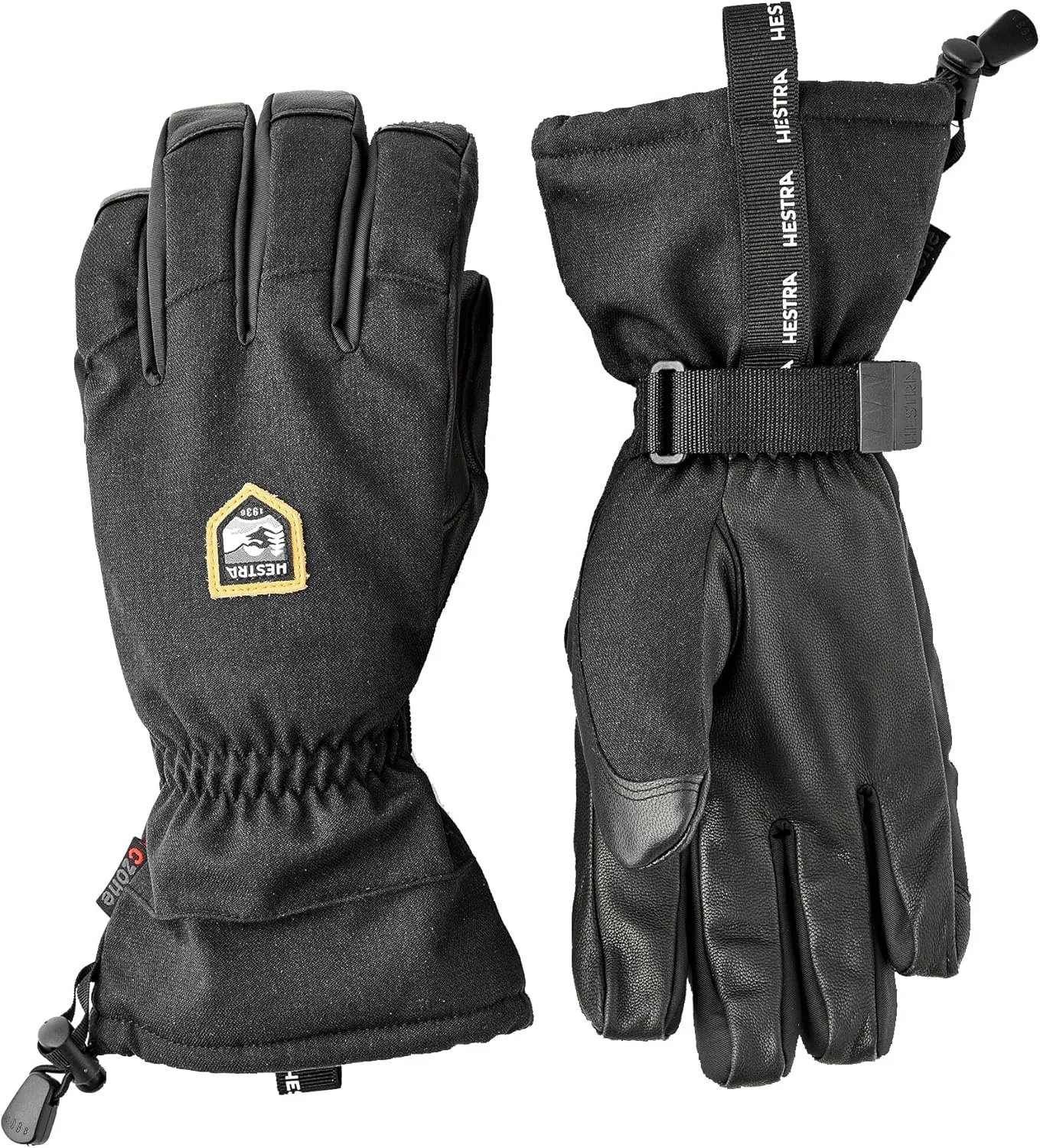 Hestra Unisex CZone Mountain 5-Finger Glove, Waterproof, Windproof Leather Alpine Ski Glove for Men & Women