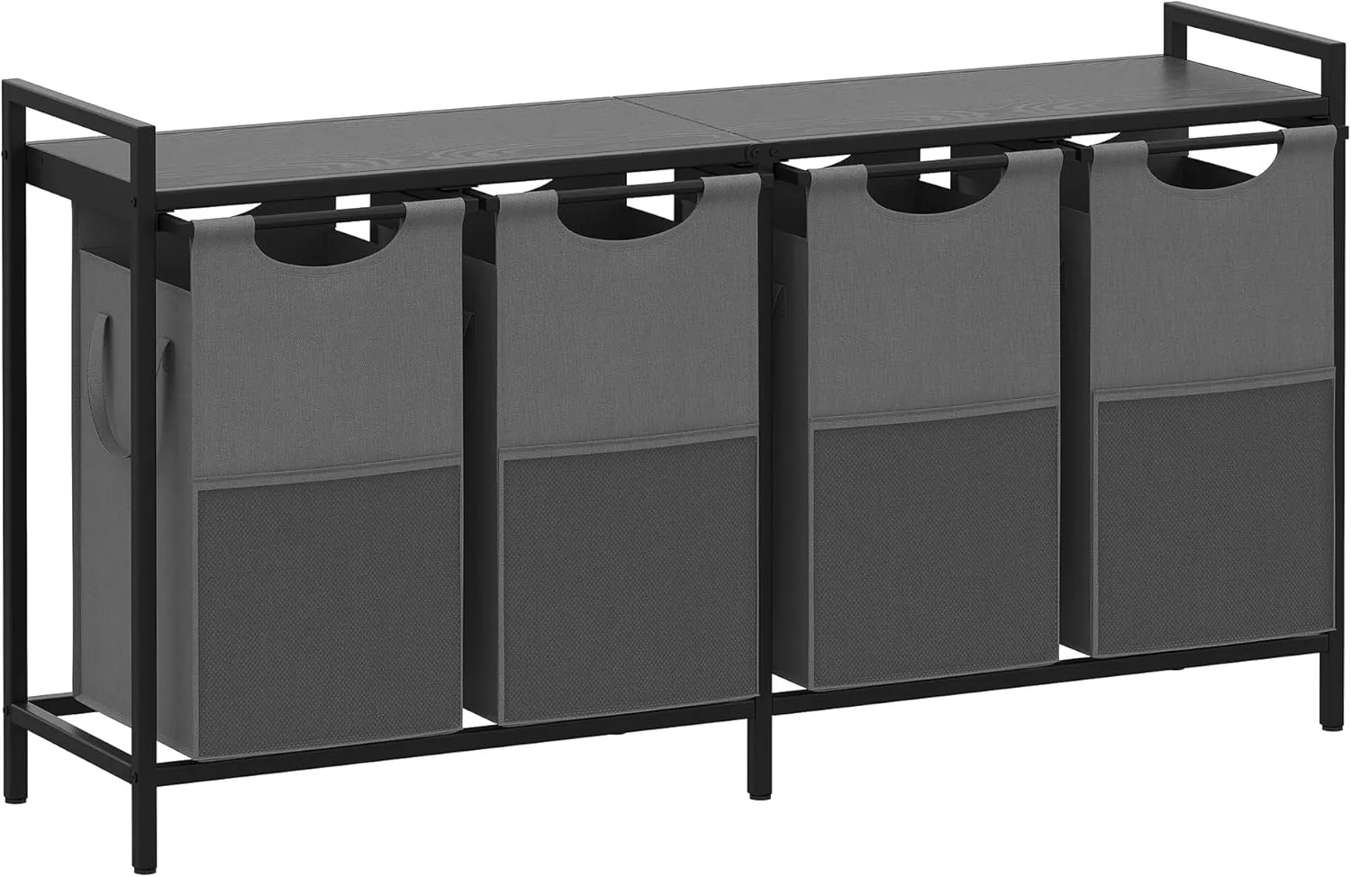 Heybly Laundry Hampers, Gal Laundry Basket with Large Desktop Sorter for Laundry Room organization, Bathroom and Dorm Laundry Bags on Storage Shelf HLH004BG