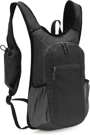 Hiking Daypack Small Travel Hiking Backpack for Women and Men Lightweight Packable Travel Back Pack for Women Men,Black