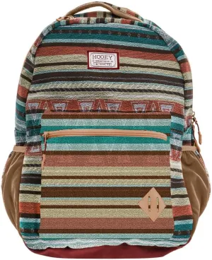 HOOEY "Recess 25 Liter School Hiking Backpack Rain Cover Hat Strap Laptop Sleeve Hydro Pockets (Serape/Burgundy)