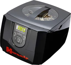 Hornady Lock-N-Load Sonic Cleaner – Clean Cases, Gun Parts and Equipment – Removed Carbon Residue, Tarnish and Oxidation – 1.2 L Tank, Black