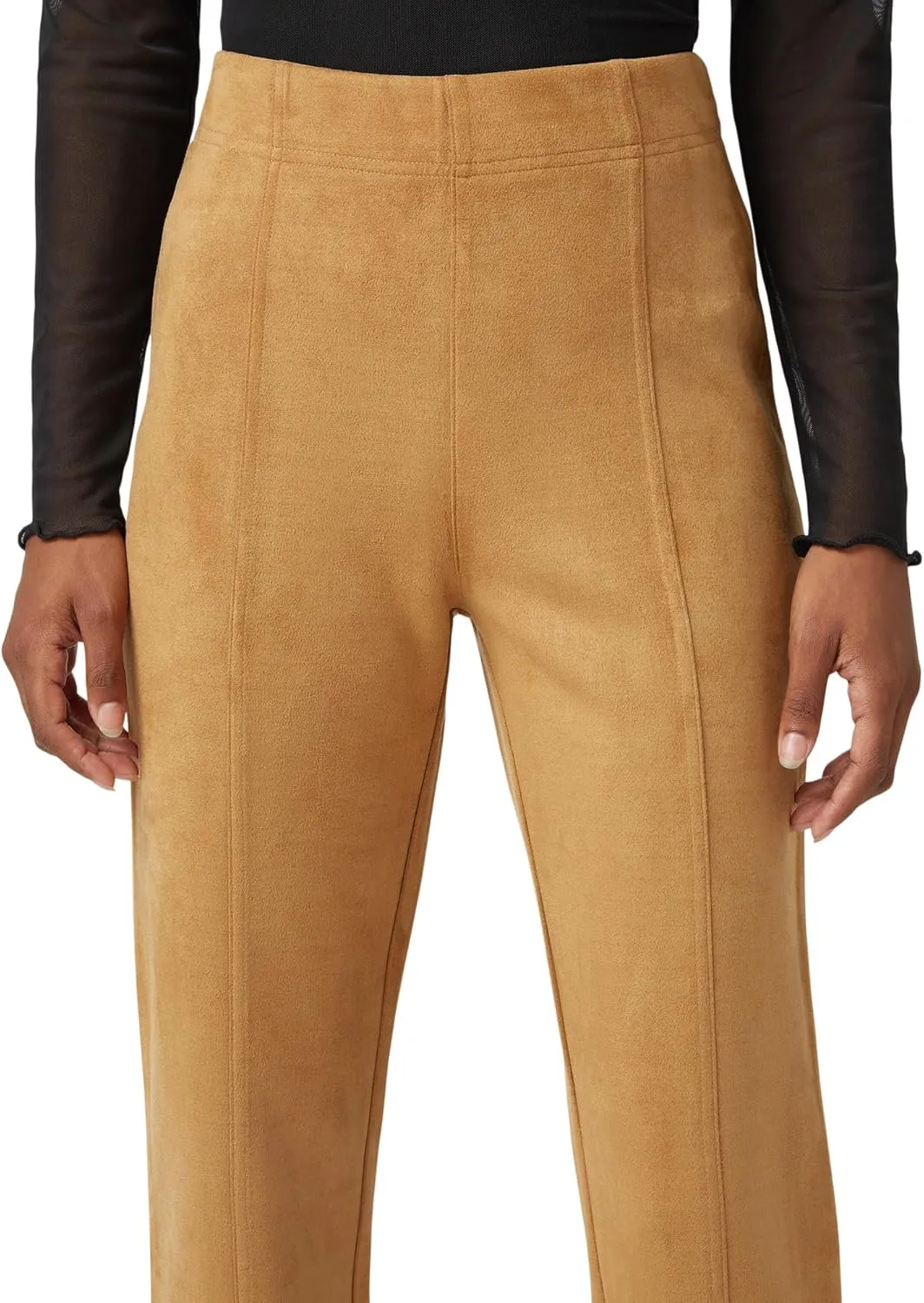 HUE Women's High Rise Suede Straight Legging