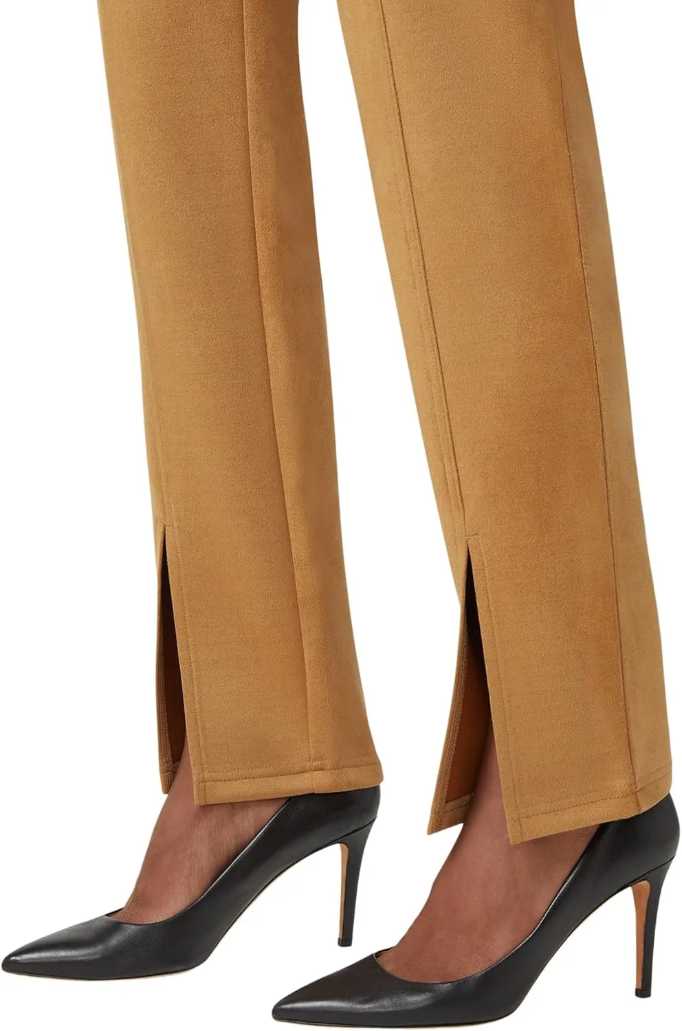 HUE Women's High Rise Suede Straight Legging