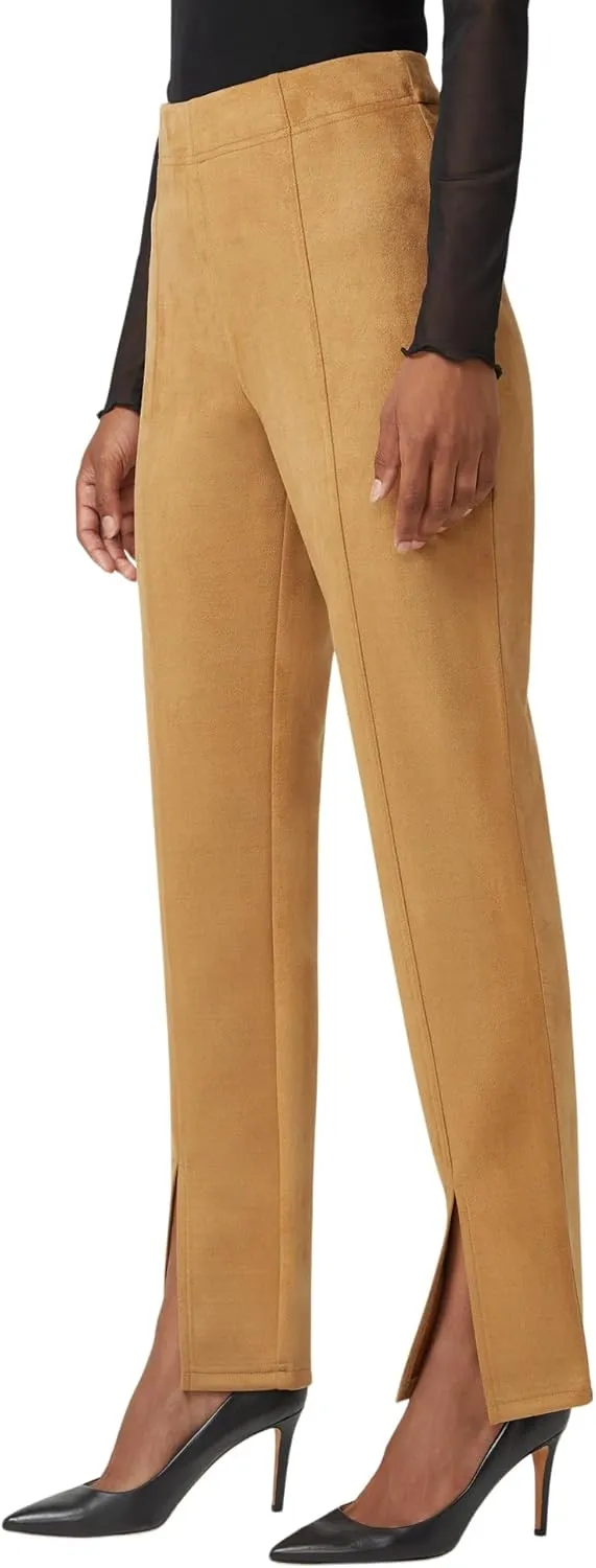 HUE Women's High Rise Suede Straight Legging