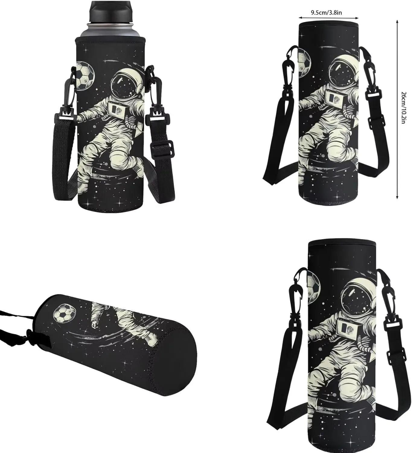 HUGS IDEA Astronaut School Backpack for Kids Football Backpack for Boys 8-12 School Bookbag with Lunch Box Cool Backpack for Boys 4Pcs Elementary School Bag for Teen Boys Book Bag Set