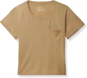 IBEX Merino Wool Paradox Pocket Short Sleeve Tee for Women | Lightweight & Breathable Solid Crew Neck Women's Top