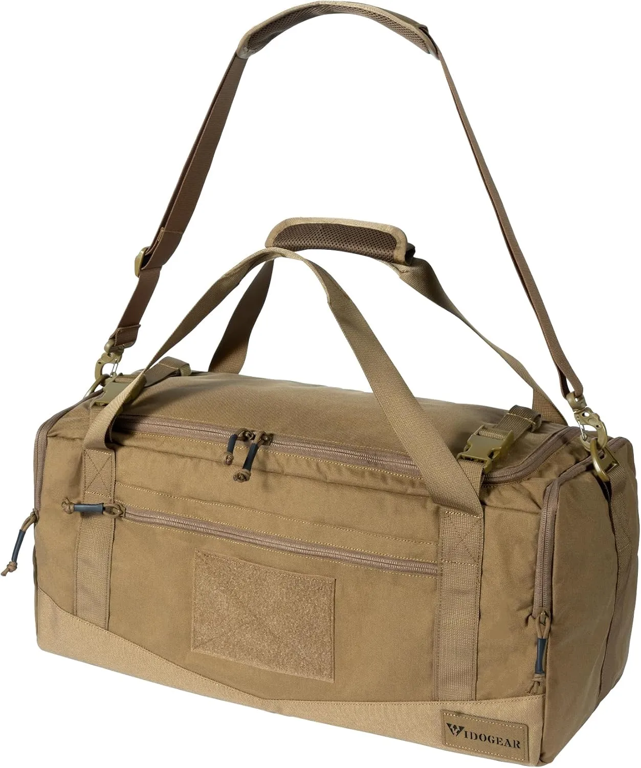 IDOGEAR Tactical Deployment Bag Military Duffle Bag 33L With Shoe Compartment Heavy-Duty Luggage Bag For Outdoor Hiking Traveling Camping(Coyote Brown)