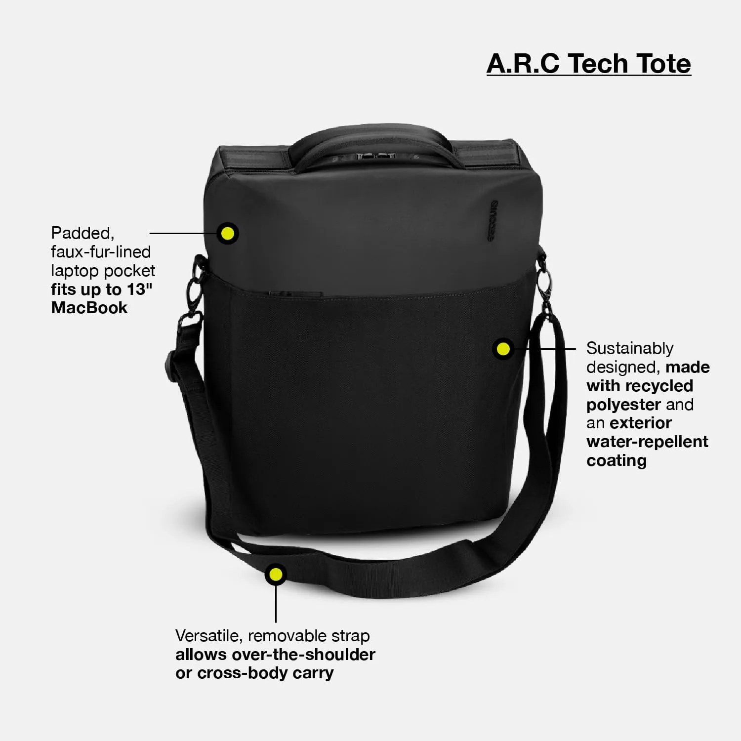 Incase Compact Backpack - Travel Backpack   Laptop Bag - Plush Fleece Lined Laptop Compartment Fits 14 - inch Laptop (Black)