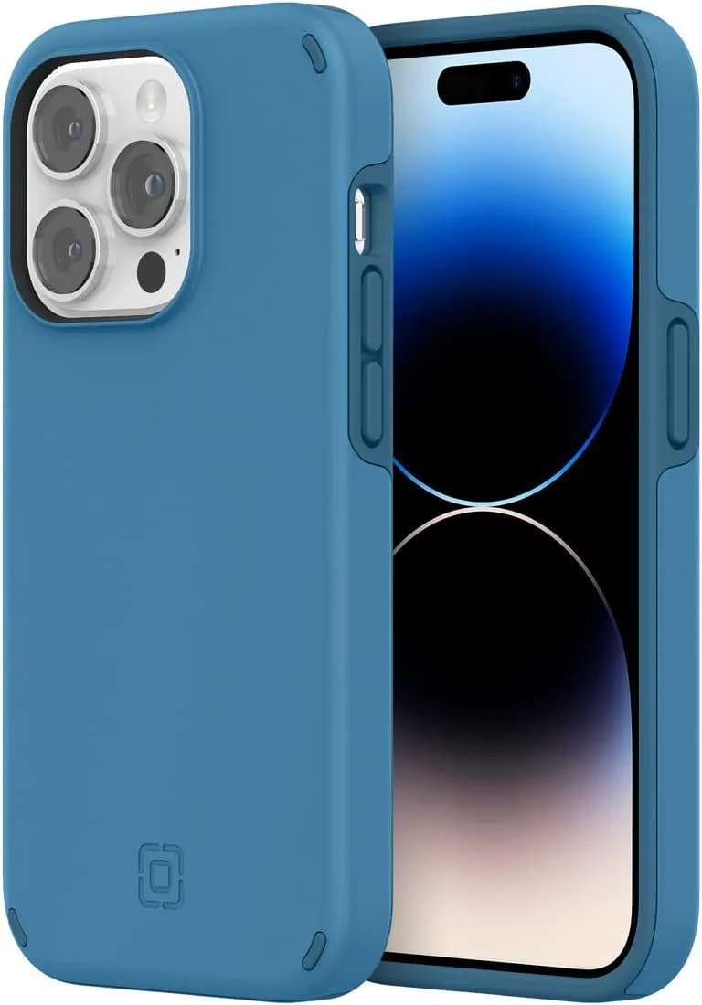 Incipio Duo Series Case for iPhone 14 Pro, 12-Ft. (3.7m) Drop Defense - Bluejay/Seaport Blue (IPH-2033-BJSPT)