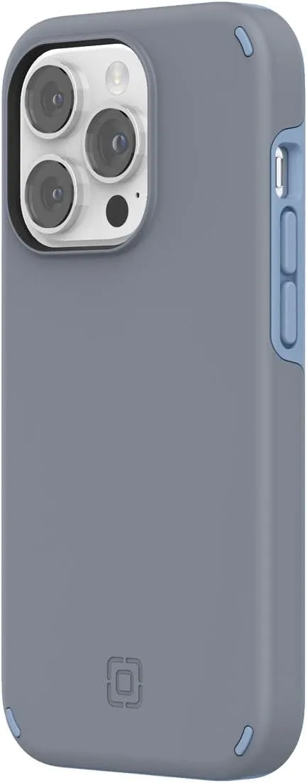 Incipio Duo Series Case for iPhone 14 Pro, 12-Ft. (3.7m) Drop Defense - Tradewinds Gray/Blue Bell (IPH-2033-TGBB)