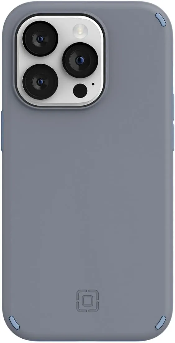 Incipio Duo Series Case for iPhone 14 Pro, 12-Ft. (3.7m) Drop Defense - Tradewinds Gray/Blue Bell (IPH-2033-TGBB)