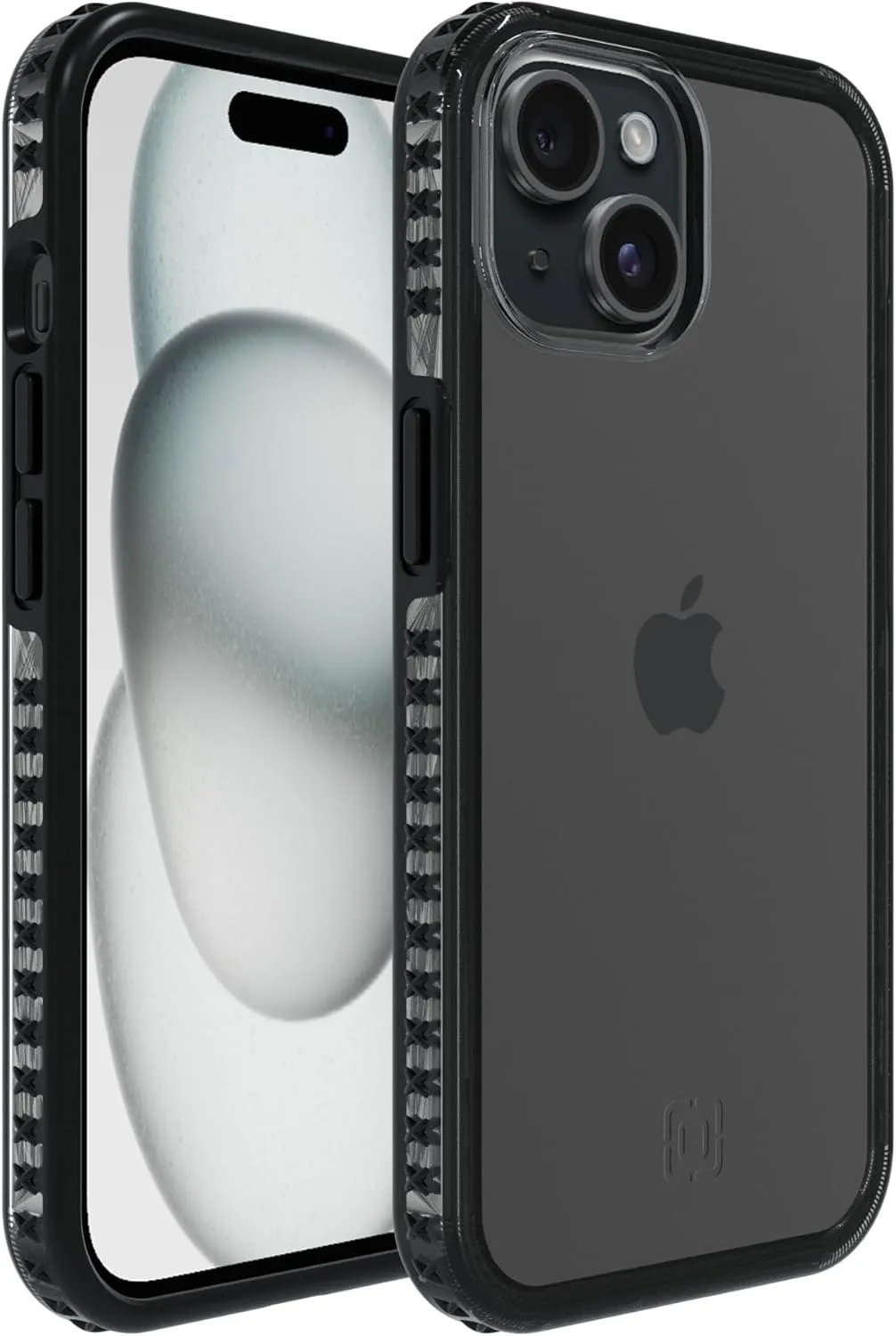 Incipio Grip Phone Case for iPhone 15, iPhone 14 and iPhone 13 - Apple iPhone Case with 14ft Drop Protection   Multi-Directional X-Grips to Prevent Slippage - 5G   MagSafe Compatible (Black/Clear)