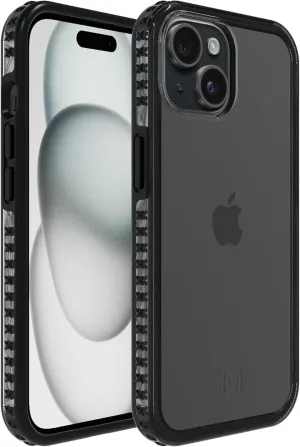 Incipio Grip Phone Case for iPhone 15, iPhone 14 and iPhone 13 - Apple iPhone Case with 14ft Drop Protection   Multi-Directional X-Grips to Prevent Slippage - 5G   MagSafe Compatible (Black/Clear)