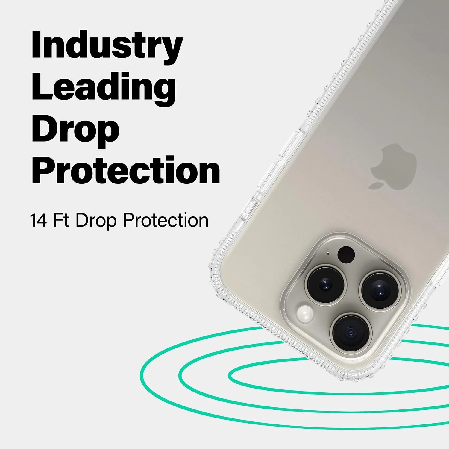 Incipio Grip Phone Case for iPhone 15 Pro - Apple iPhone Case with 14ft Drop Protection   Multi-Directional X-Grips to Prevent Slippage - 5G   MagSafe Compatible (Black)