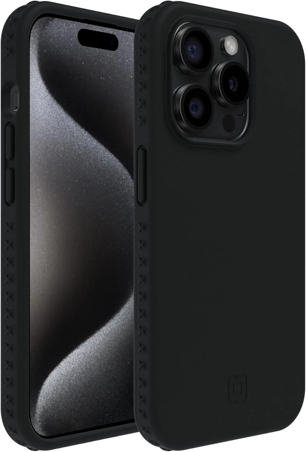 Incipio Grip Phone Case for iPhone 15 Pro - Apple iPhone Case with 14ft Drop Protection   Multi-Directional X-Grips to Prevent Slippage - 5G   MagSafe Compatible (Black)