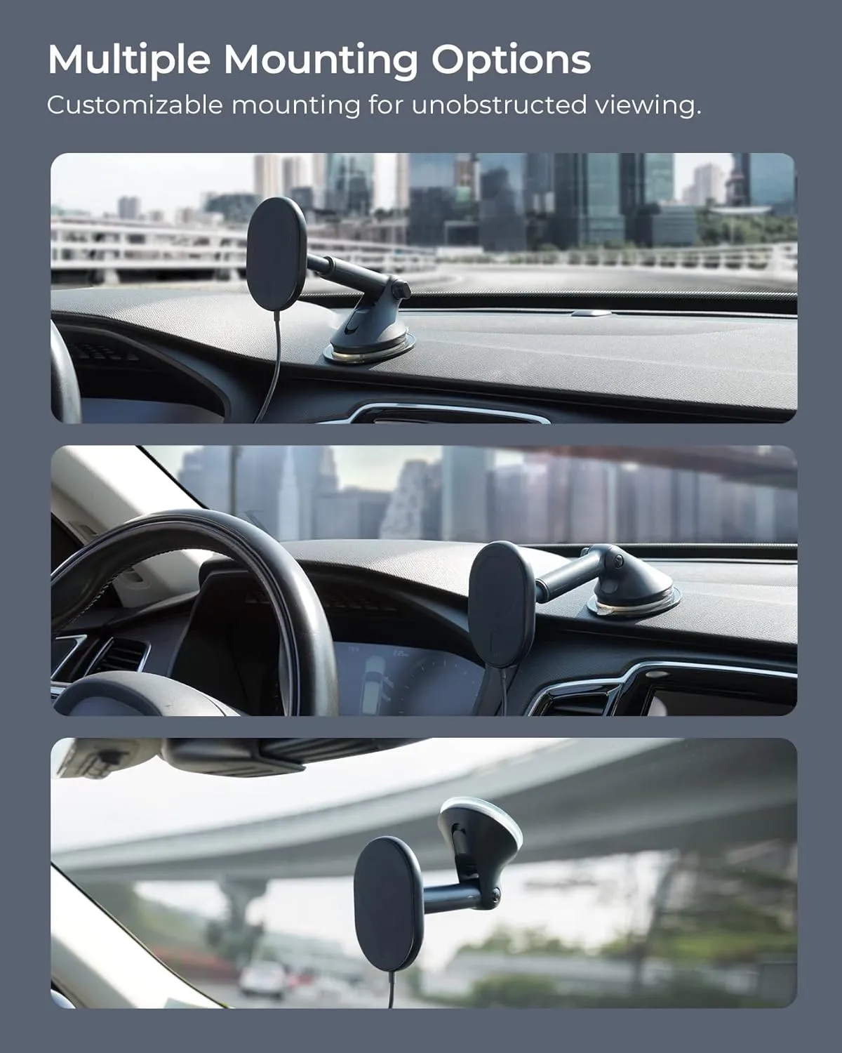 iOttie Velox Magnetic Wireless Car Mount for MagSafe iPhones - Charger Included. Compatible with iPhone 12 to 15 Series
