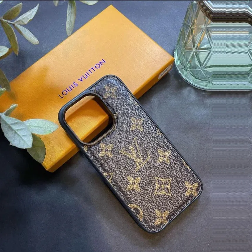 iPhone 14 Pro Max Louis Vuitton Leather Case with LV Box - Brown