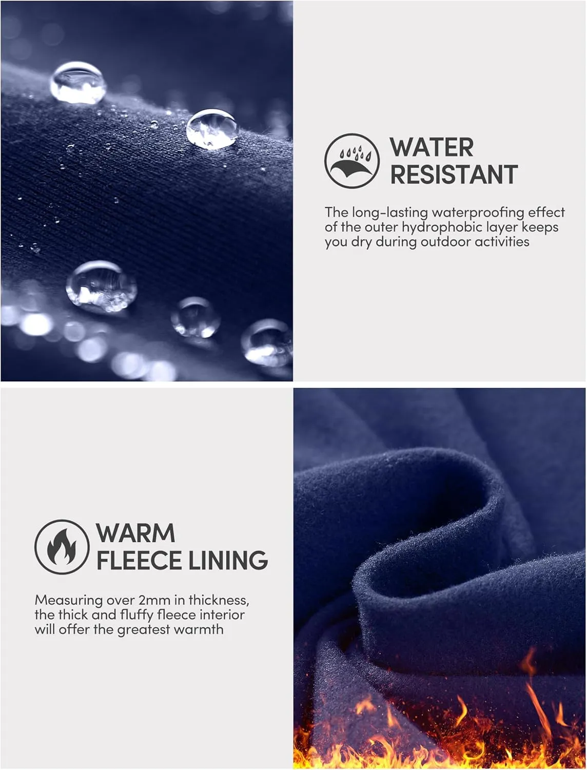 IUGA Fleece Lined Leggings Women Water Resistant Thermal Leggings Winter Warm Tights High Waist Hiking Pants with Pockets