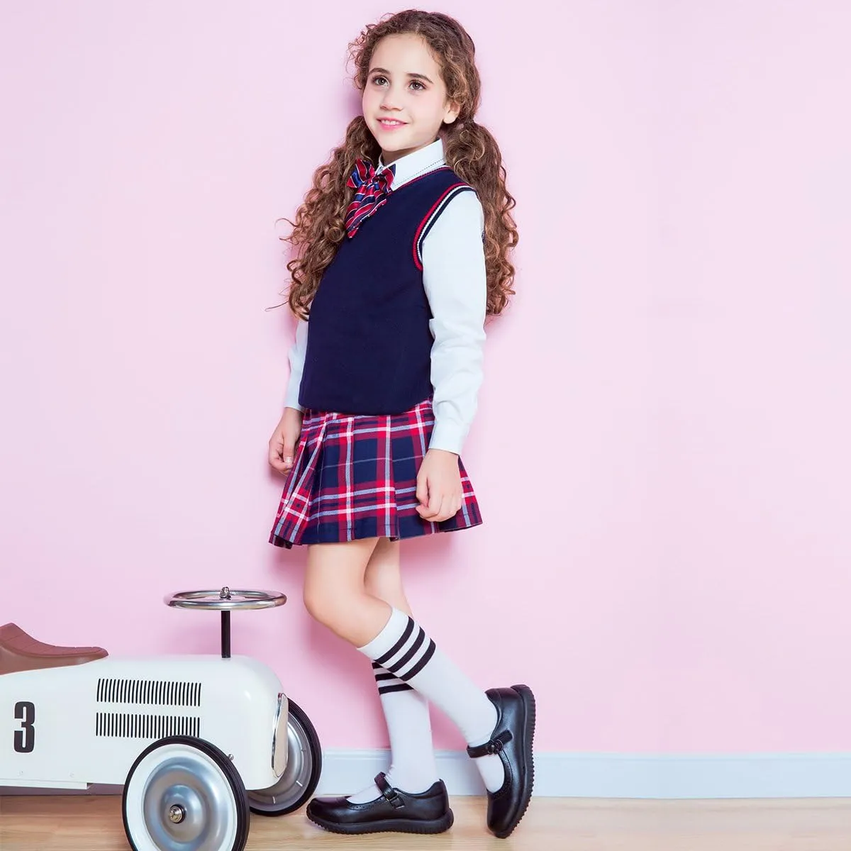 JABASIC Girl's Mary Jane School Uniform Shoes