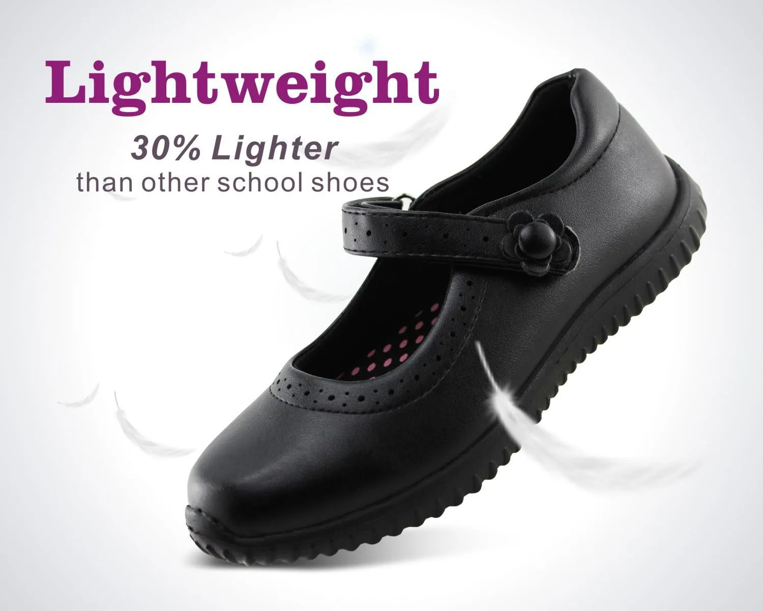 JABASIC Girl's Mary Jane School Uniform Shoes