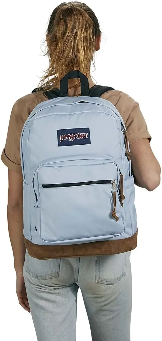 JanSport Right Pack Backpack - Durable Daypack with Padded 15" Laptop Sleeve, Spacious Main Compartment & Integrated Water Bottle Pocket - Blue Dusk