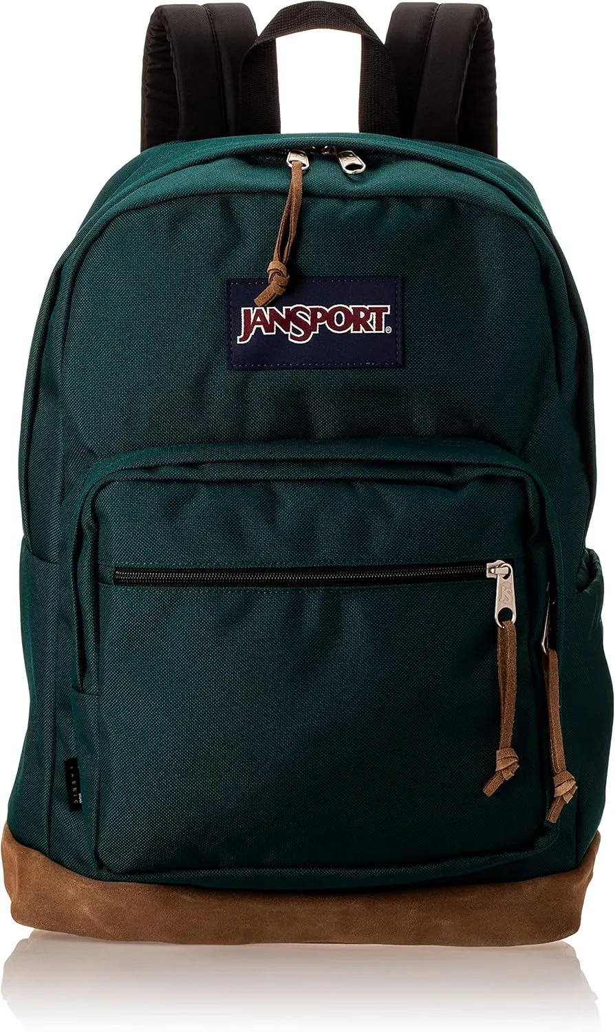 JanSport Right Pack Backpack - Durable Daypack with Padded 15" Laptop Sleeve, Spacious Main Compartment & Integrated Water Bottle Pocket - Deep Juniper