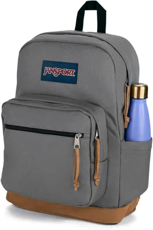 JanSport Right Pack Backpack - Durable Daypack with Padded 15" Laptop Sleeve, Spacious Main Compartment & Integrated Water Bottle Pocket - Graphite Grey