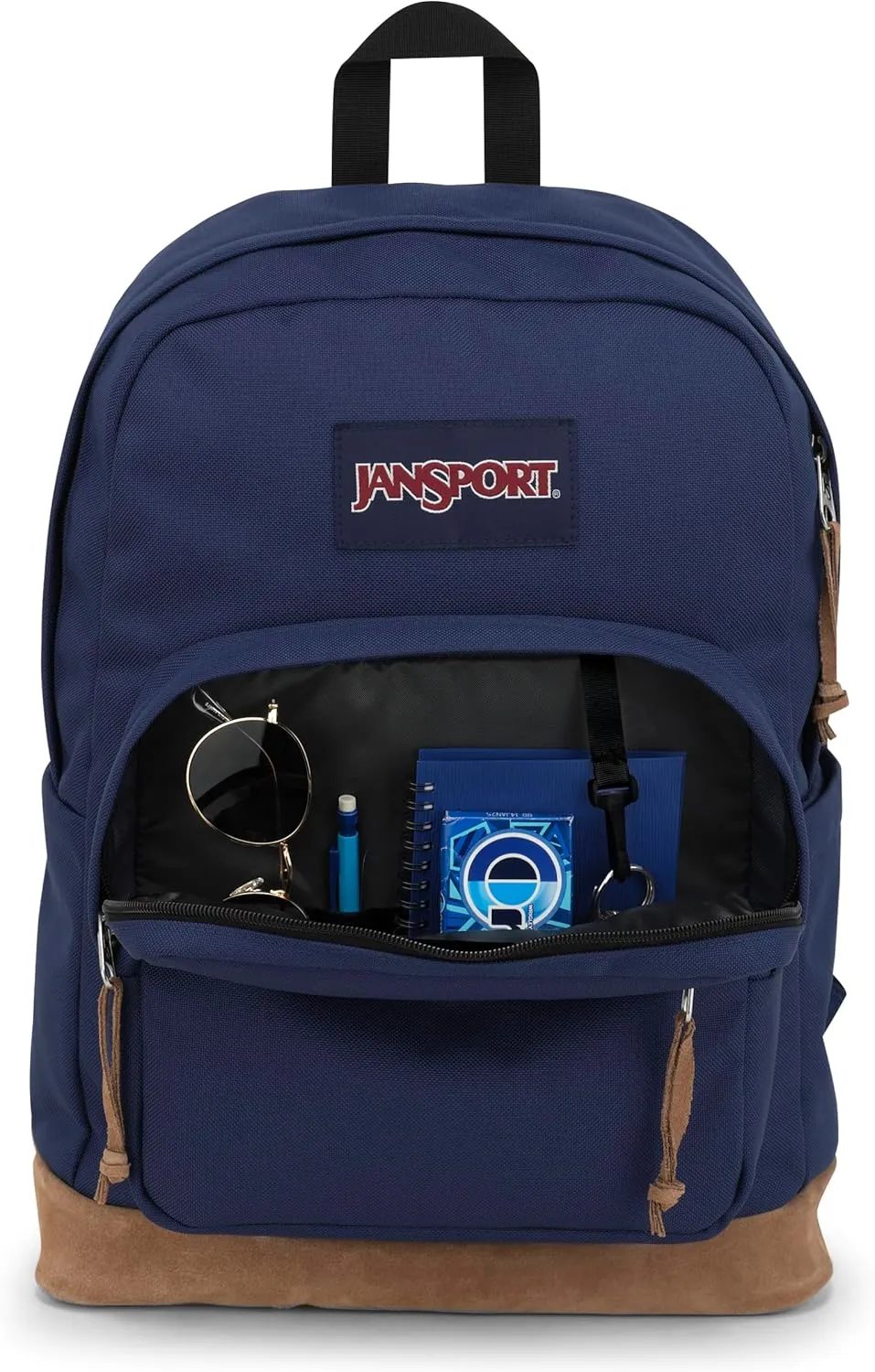 JanSport Right Pack Backpack - Durable Daypack with Padded 15" Laptop Sleeve, Spacious Main Compartment & Integrated Water Bottle Pocket - Navy