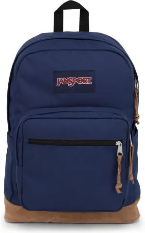 JanSport Right Pack Backpack - Durable Daypack with Padded 15" Laptop Sleeve, Spacious Main Compartment & Integrated Water Bottle Pocket - Navy
