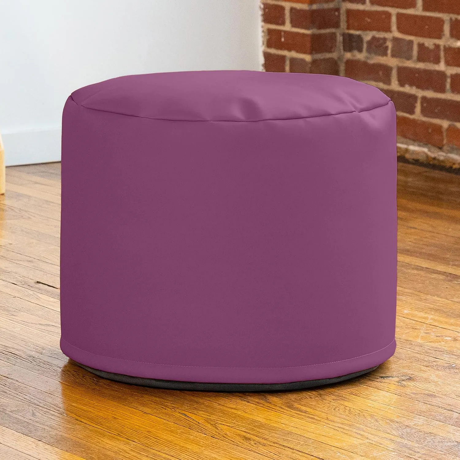Jaxx Mallo Modular Pouf Classroom Bean Bag Seat, Premium Vinyl - Plum