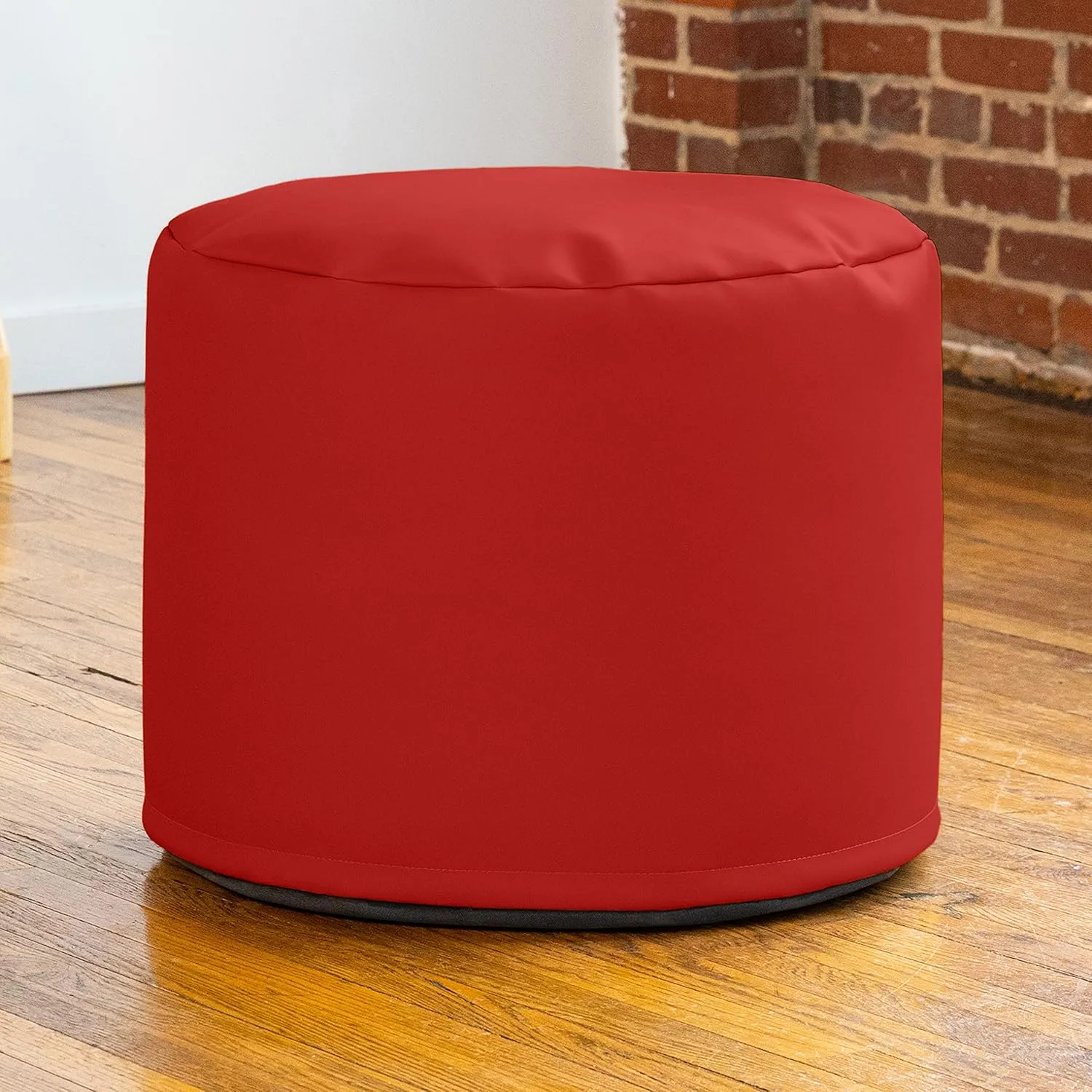 Jaxx Mallo Modular Pouf Classroom Bean Bag Seat, Premium Vinyl - Red