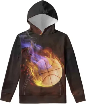 JEOCODY Hoody Sweatshirt wiht Hood Hoodie S-XL Size for 6-14 Years old Boys and Girls Primary School Student